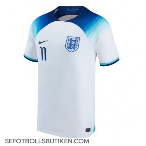 England Marcus Rashford #11 Replika Hemma matchkläder VM 2022 Korta ärmar